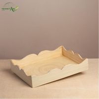 Plateau en bambou ondulé - Fait main, écologique, laqué, durable, léger, imperméable, alimentaire, portable, design personnalisable