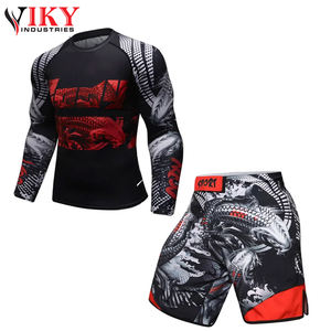 MMA Shorts Set Muay Thai Good Selling Best Supplier Rash <b>Guard</b> Gym Suit BJJ Kickboxing Sports Suit by Viky Industries - Product Image 4