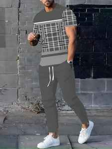 Nuevo Chándal Deportivo de Verano para Hombre, Estilo Moderno, Estampado Digital, Ecológico, Ligero, con Logotipo Personalizado, Ropa Casual de Algodón - Product Image 3