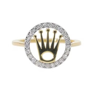 แหวนมงกุฎประดับเพชรวงแหวนทองสีเหลือง14K แหวนมงกุฎเพชรวงแหวนเพชรธรรมชาติแฟชั่นหรูหราได้แรงบันดาลใจจากราชวงศ์ - Product Image 3