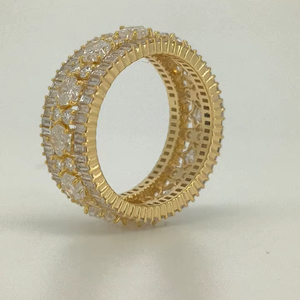 แหวนเพชรเลี้ยงในห้องปฏิบัติการจากโรงงาน Vvs ทรงสตาร์คัท ทองคำ 10k สีเหลือง เครื่องประดับชั้นดี แหวนระยิบระยับ ผ่านการทดสอบเพชร - Product Image 5