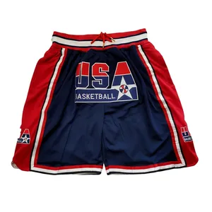 Short de basket-ball personnalisé à la mode pour hommes, taille haute, short d'été en maille, entrejambe de 5 pouces, design uni, double couche - Product Image 1