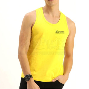 เสื้อกล้ามออกกำลังกายผู้ชาย แห้งเร็ว คุณภาพสูง ขายดี ผลิตจากผ้าถักเนื้อแน่น พร้อมโลโก้ด้านหน้า - Product Image 2