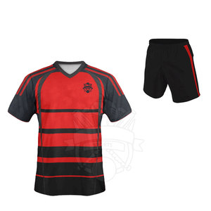 ชุดรักบี้ดีไซน์ใหม่ คุณภาพสูง ผลิตจากโพลีเอสเตอร์ 100% เป็นมิตรต่อสิ่งแวดล้อม แห้งเร็ว ระบายอากาศได้ดี ขายส่ง - Product Image 3