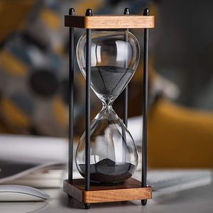 Reloj de Arena Giratorio de Madera Premium, Hecho a Mano, Ecológico, Decoración de Escritorio Vintage y Elegante para el Hogar y la Oficina - Product Image 4