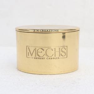 Bocal à bougie en laiton doré de 6oz avec logo personnalisé Finition brillante Bocaux vides en acier inoxydable galvanisés pour la décoration intérieure Fabrication de bougies - Product Image 4