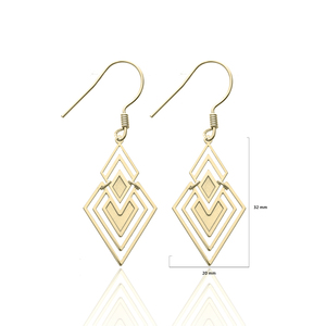 925 Sterling <b>Silver</b> Geometric <b>Pearl</b> Hook <b>Earrings</b> for Women Gold Plated Openwork Elegant Gift Fashion Jewelry Wholesale - Product Image 4