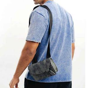 T-shirt vintage délavé à l'acide, vente en gros, 100% coton, décontracté, col rond, surdimensionné, respirant, chemises d'été pour hommes, OEM - Product Image 3