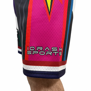 Shorts en maille imprimés pour hommes, mode estivale de rue, élastiques, respirants, séchage rapide, 100% polyester, service OEM, shorts en maille pour hommes - Product Image 4