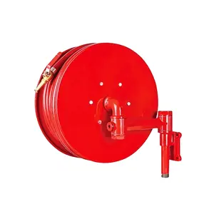 Manufacturer Fire Production Red Painted Fire Reel Drum with 25m hose DN20/DN25 Fire Hose Reel