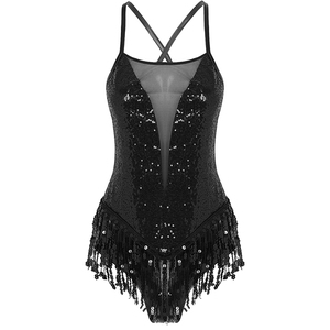 Couleur personnalisée grande taille respirant une pièce costume de danse du ventre femmes resserrement Fitness ensemble d'entraînement Stretch costume de danse - Product Image 6