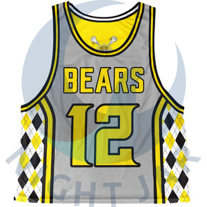 Pinnies de lacrosse personnalisées imprimées BETHERIVAL - Légers, 100% polyester - Product Image 3