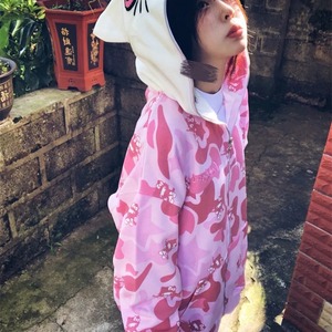 เสื้อฮู้ดผู้หญิงลายแมวปัก ระบายอากาศได้ดี ทรงปกติ มีกระเป๋าติดกระดุม ซับใน เหมาะสำหรับฤดูหนาวและฤดูใบไม้ผลิ สไตล์ลำลอง - Product Image 2