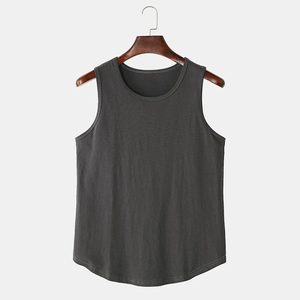 Camiseta sin Mangas Personalizada para Hombre, 100% Algodón, Transpirable, de Secado Rápido, Tejida, Informal, para Entrenamiento - Product Image 3