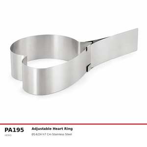 Cercle à pâtisserie réglable Fida en forme de cœur, 7 cm, en acier inoxydable - Product Image 1