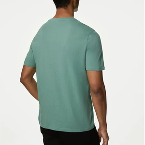 T-shirt en coton léger uni pour homme, tee-shirt basique, personnalisation de la marque, OEM ODM - Product Image 2