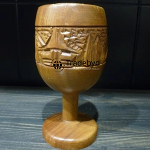 Tradebyd-Tasse en verre rustique en bois naturel, idéal pour les bars à la maison, les tables à manger ou les coffrets cadeaux, verres de style écologique - Product Image 1