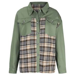 แจ็กเก็ตผ้ายีนส์แขนยาวสำหรับผู้หญิงแจ็คเก็ตระบายอากาศได้ดีสีฟ้าอ่อน - Product Image 5