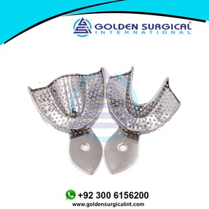 Plateau de maintien dentaire, plateau d'empreinte dentaire, plateau dentaire supérieur et inférieur en acier inoxydable, autoclavable, outils dentaires - Product Image 5