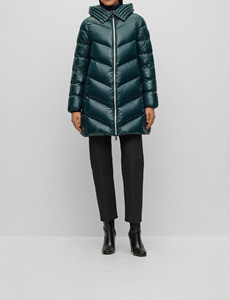 เสื้อแจ็กเก็ตบันน้ำกันลมแบบหนาสำหรับผู้หญิงเสื้อแจ็คเก็ตบุด้วยผ้าไหมสไตล์วินเทจปรับแต่งโลโก้ได้ - Product Image 5