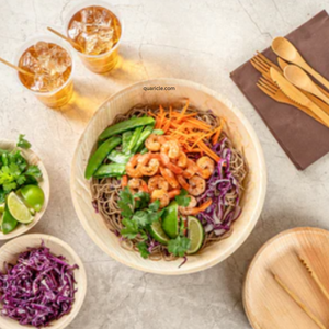 Cuencos de hojas de areca de bambú desechables reales 6 pulgadas/5,5 pulgadas/5 pulgadas/3,6 pulgadas/2,5 pulgadas Hotel ecológico biodegradable resistente al calor - Product Image 5