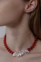Nouveau design Collier de perles baroques d'eau douce inspiré de Noël avec pierres précieuses, perles de rocaille en pierre naturelle, petits bijoux pour cadeau