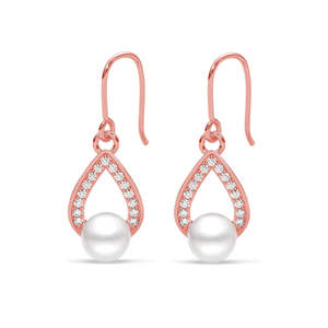 Boucles d'oreilles pendantes en argent avec perles d'eau douce de Kashmir, bijoux élégants et luxueux - Product Image 1