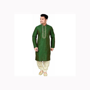 Kurta Designs for Males Designers and Casual <b>Shalwar</b> <b>Kameez</b> Span Polyester <b>Men</b> Kurta Half Sleeve Slim Fit Kurta Design - Product Image 3