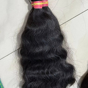 Extensiones a granel de cabello humano indio Virgen sin procesar 100% Natural recto textura Europea cabello Real oferta de proveedor al por mayor - Product Image 1