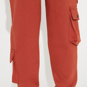 Pantalon cargo classique pour homme, coupe droite, taille mi-haute, OEM/ODM, tissu en sergé de coton doux, polyester, coupe droite, design de vêtements - Product Image 6