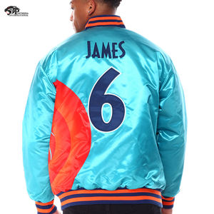 แจ็คเก็ตบอมเบอร์วินเทจ OEM สำหรับวิทยาลัย พร้อมปักชื่อและหมายเลขตามสั่ง คอตั้ง ผลิตจากโพลีเอสเตอร์ 100% สำหรับฤดูหนาว - Product Image 4