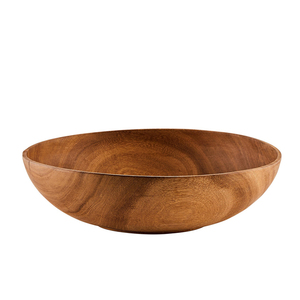 Grand bol simple en bois écologique, bol de service de salade de FRUITS en bois d'acacia - Product Image 1