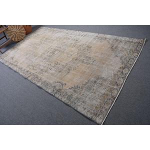 Tapis turc vintage, tapis de 5,3 x 9,4 pieds, grand tapis oriental brun - Product Image 2