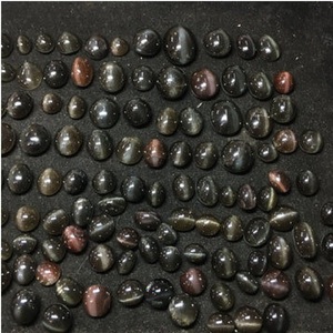 Catseye Pierres précieuses en vrac de haute qualité 3mm taille ovale Cabochon hauteur de l'article naturel - Product Image 2