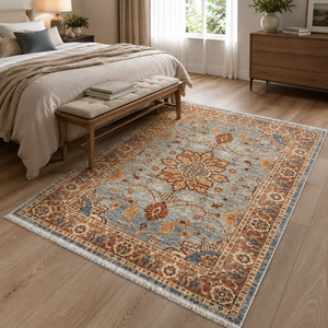 <b>Rug</b> Weavers RW3034 Kayseri Denim Traditional Washable <b>Rug</b> Dropshipping Wholesale Washable Chenille 10 Sizes - Product Image 5