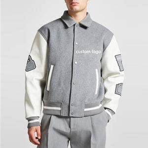 แจ็กเก็ตผ้าวูลปักอักษรสำหรับผู้ชายเสื้อแจ็กเก็ตทีมตัวแทนมหาวิทยาลัยตัวอักษรแขนเสื้อหนังออกแบบได้ตามต้องการ - Product Image 2