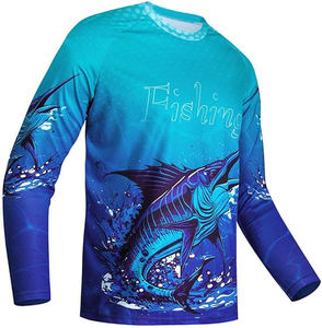 Servicio OEM Jersey de pesca de alta calidad para hombre 100% poliéster de secado rápido manga larga diseño liso Jersey de pesca - Product Image 5