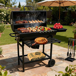 Fournisseurs de premier plan, barbecue rotatif extérieur en acier robuste de qualité supérieure, <span class=keywords><strong>2</strong></span> tables pliantes, télécommande, <span class=keywords><strong>friteuse</strong></span> - Product Image 1