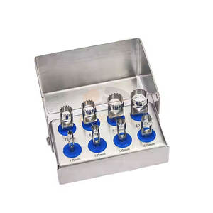 Taladros de trefina para implantes dentales, 8 Uds., Kit quirúrgico, soporte de fresa gratis, juego de taladros de implante de injerto óseo de acero inoxidable, instrumentos médicos - Product Image 6