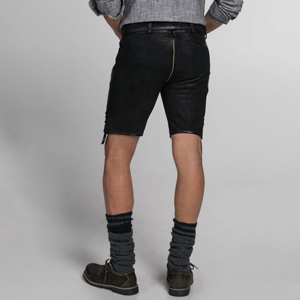 Short allemand écologique Lederhosen bavarois avec motif brodé Design classique solide - Product Image 2