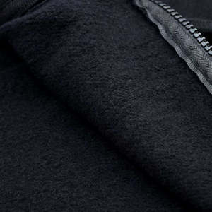 Sudadera con capucha de hombro caído de gran tamaño para hombre de alta calidad con cremallera negra Sudadera informal de talla grande - Product Image 6