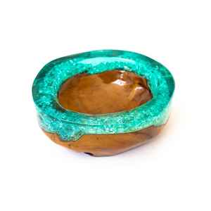 2025 Greatest Design <b>Sale</b> Decorative Design Acacia <b>Wood</b> & Resin <b>Carved</b> Wooden Bowl With Natural Finished Wooden Bowl From India - Product Image 5