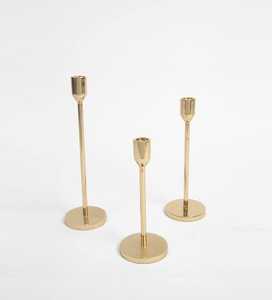 Portavelas de aluminio Chapado en plata Diseño creativo Soporte decorativo hecho a mano para Navidad y Festival Portavelas - Product Image 3