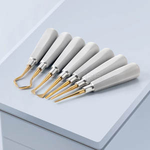 Kit complet d'élevateurs dentaires avec poignées ergonomiques en acier inoxydable, réutilisables et écologiques pour une extraction dentaire facile - Product Image 2