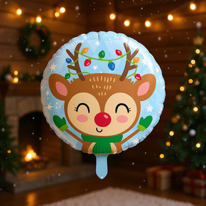 Globo de Helio de Papel de Aluminio de 45 cm con Diseño de Reno Navideño para Fiestas y Decoraciones - Product Image 3
