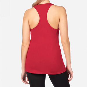 Séchage rapide Fitness entraînement débardeur 100% coton respirant sans manches chemise de gymnastique femmes lâche sport Yoga Singlet - Product Image 2