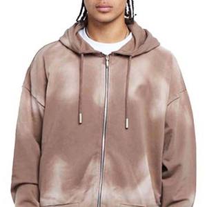 Sudadera con capucha de algodón 100% de alta calidad para hombre, personalizada, a la moda, transpirable, lavada, con cremallera, precio barato, accesorios de ropa básicos duraderos - Product Image 2