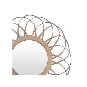 Espejo de pared de Metal con diseño de sol decorativo, venta directa de fábrica, con marco de acabado dorado de forma redonda, espejo de pared para decoración de pared - Product Image 3