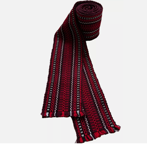 Cinturón Ucraniano Krayka de Lana Tejida, Cinturón Étnico Largo Tejido a Mano, Ancho Personalizado para Unisex, Regalo - Product Image 3