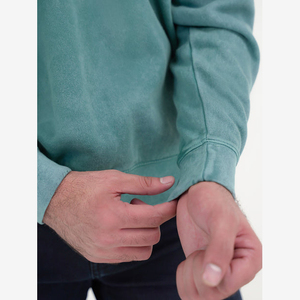 Alta calidad 100% algodón francés Terry cuello redondo pulóver sudadera totalmente personalizado bordado lavado ácido estilo liso verano - Product Image 4